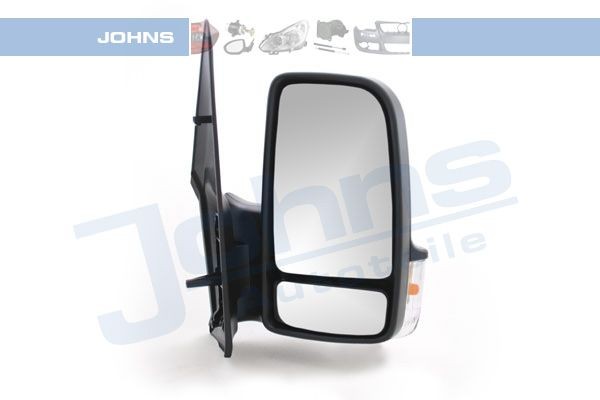JOHNS Right, black, Short mirror arm, Convex, with wide angle mirror, for manual mirror adjustment Side mirror 50 64 38-1 buy