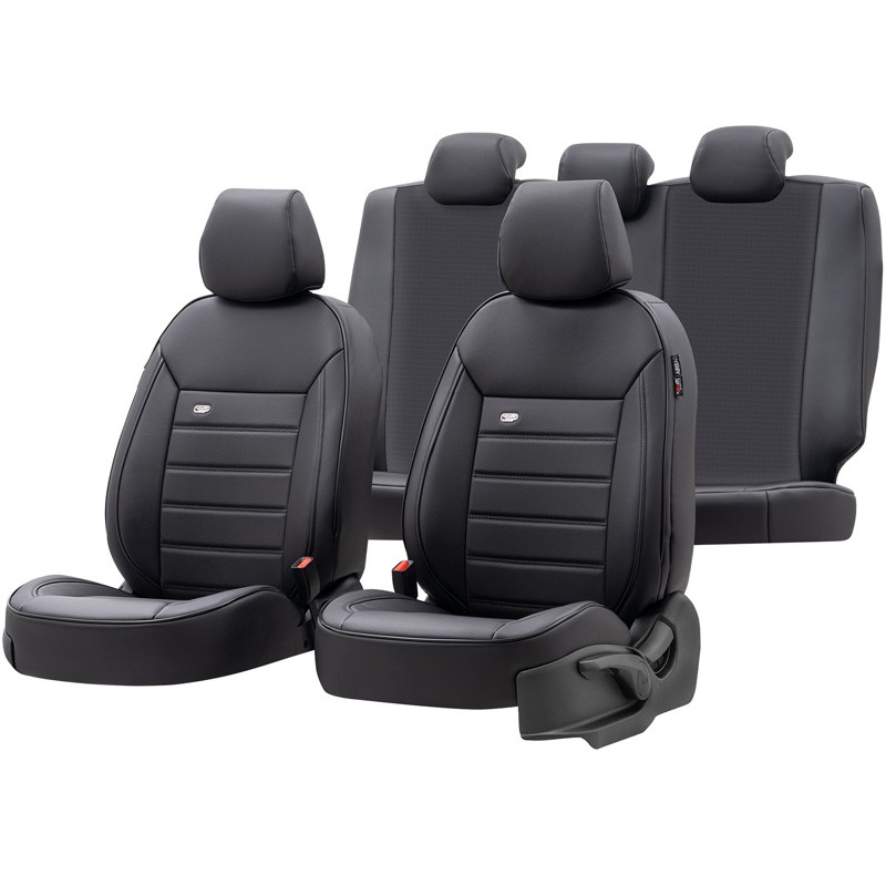 PRM-101 Otom Premium Autositzbezug schwarz, Leder ▷ AUTODOC Preis