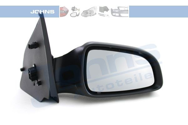JOHNS 55 09 38-21 Wing mirror Right, black, for electric mirror adjustment, Convex, Heatable