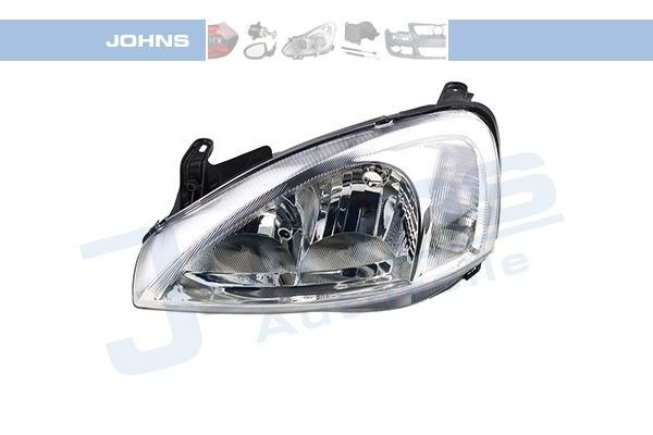 JOHNS 55 56 09 Headlight Left, H7/H7, white, with indicator, without motor for headlamp levelling