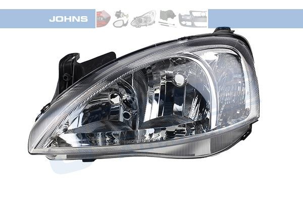 JOHNS 55 56 09-1 Headlight Left, H7/H7, Crystal clear, with indicator, without motor for headlamp levelling