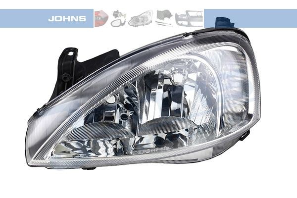 JOHNS 55 56 09-2 Headlight Left, H7/H7, white, with indicator, with motor for headlamp levelling