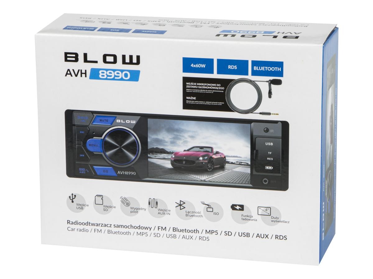 Autosoitin 78-336# BLOW 1 DIN, LCD, 12V, MP3, kauko-ohjaimella, Asennustyökaluilla