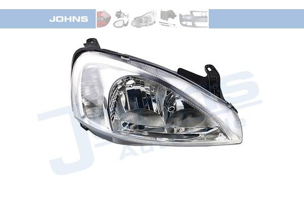 JOHNS 55 56 10 Headlight Right, H7/H7, white, with indicator, without motor for headlamp levelling