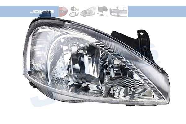 JOHNS 55 56 10-2 Headlight Right, H7/H7, white, with indicator, with motor for headlamp levelling
