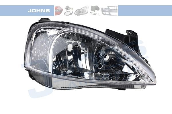 JOHNS 55 56 10-3 Headlight Right, H7/H7, Crystal clear, with indicator, with motor for headlamp levelling