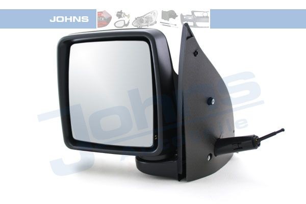JOHNS 55 56 37-5 Wing mirror Left, black, Control: cable pull, Convex