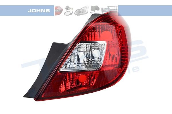 JOHNS 55 57 88-15 Rear light Right, red, without bulb holder