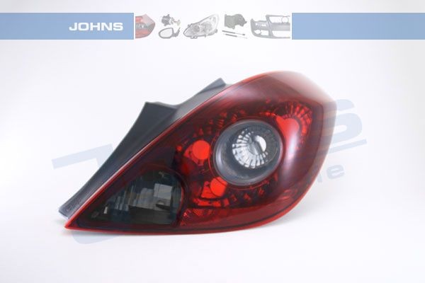 JOHNS 55 57 88-3 Rear light Right, red, Smoke Grey, without bulb holder