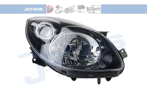 60 04 10-2 JOHNS Headlight RENAULT Right, H4, Crystal clear, with indicator, without motor for headlamp levelling