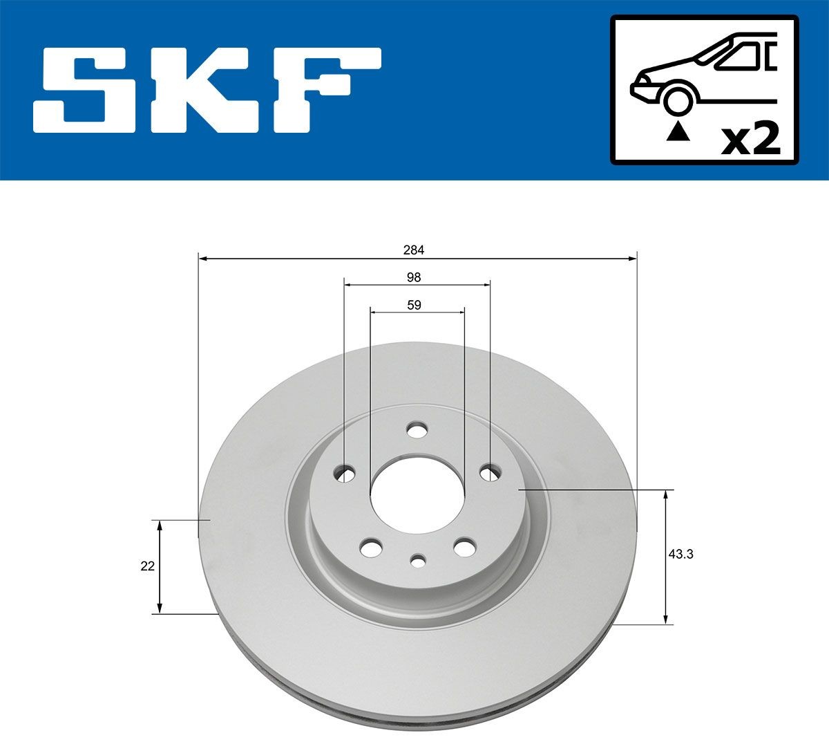 SKF Brake rotors VKBD 80320 V2