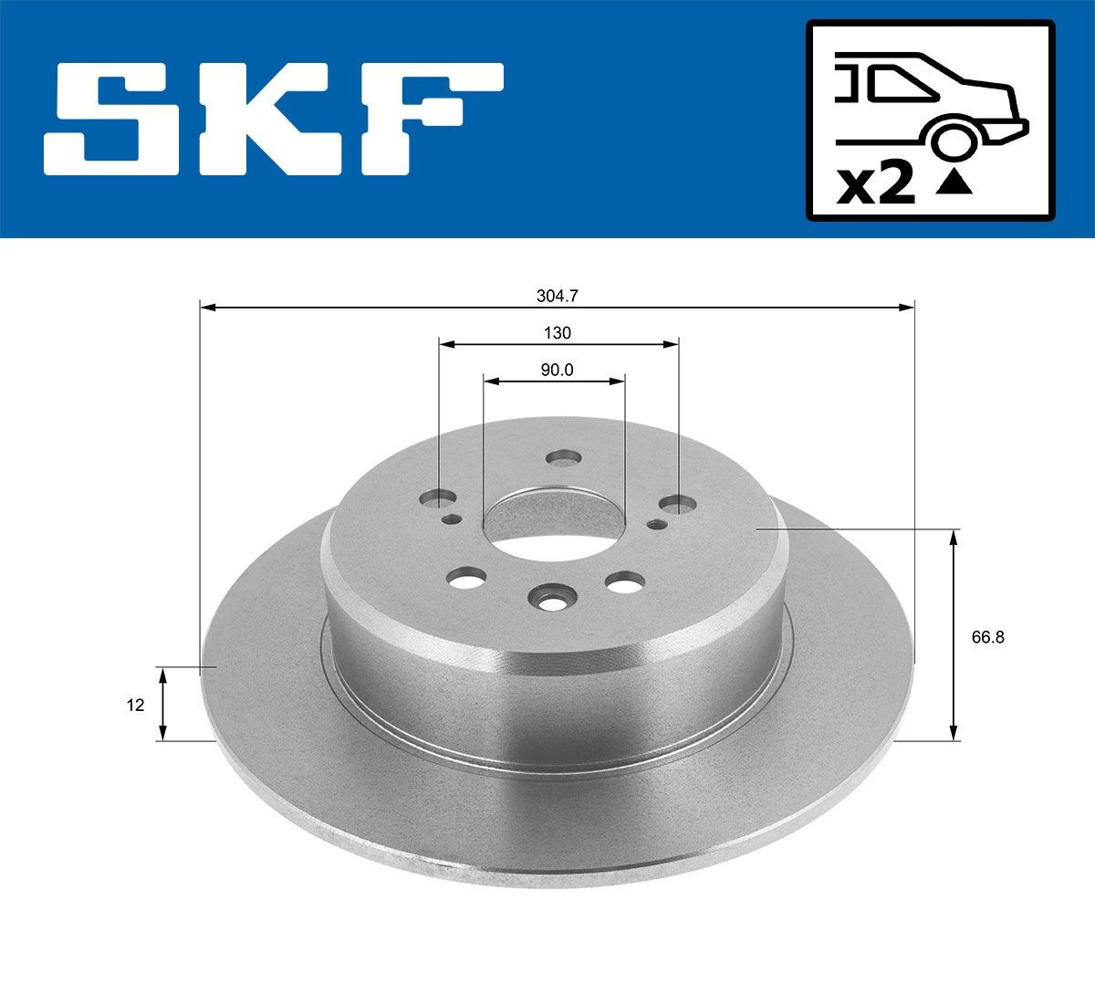 SKF Brake rotors VKBD 90069 S2