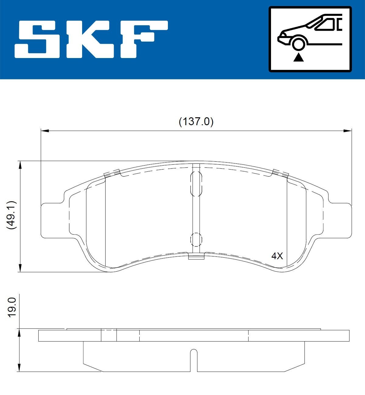 SKF Brake pad kit VKBP 80648