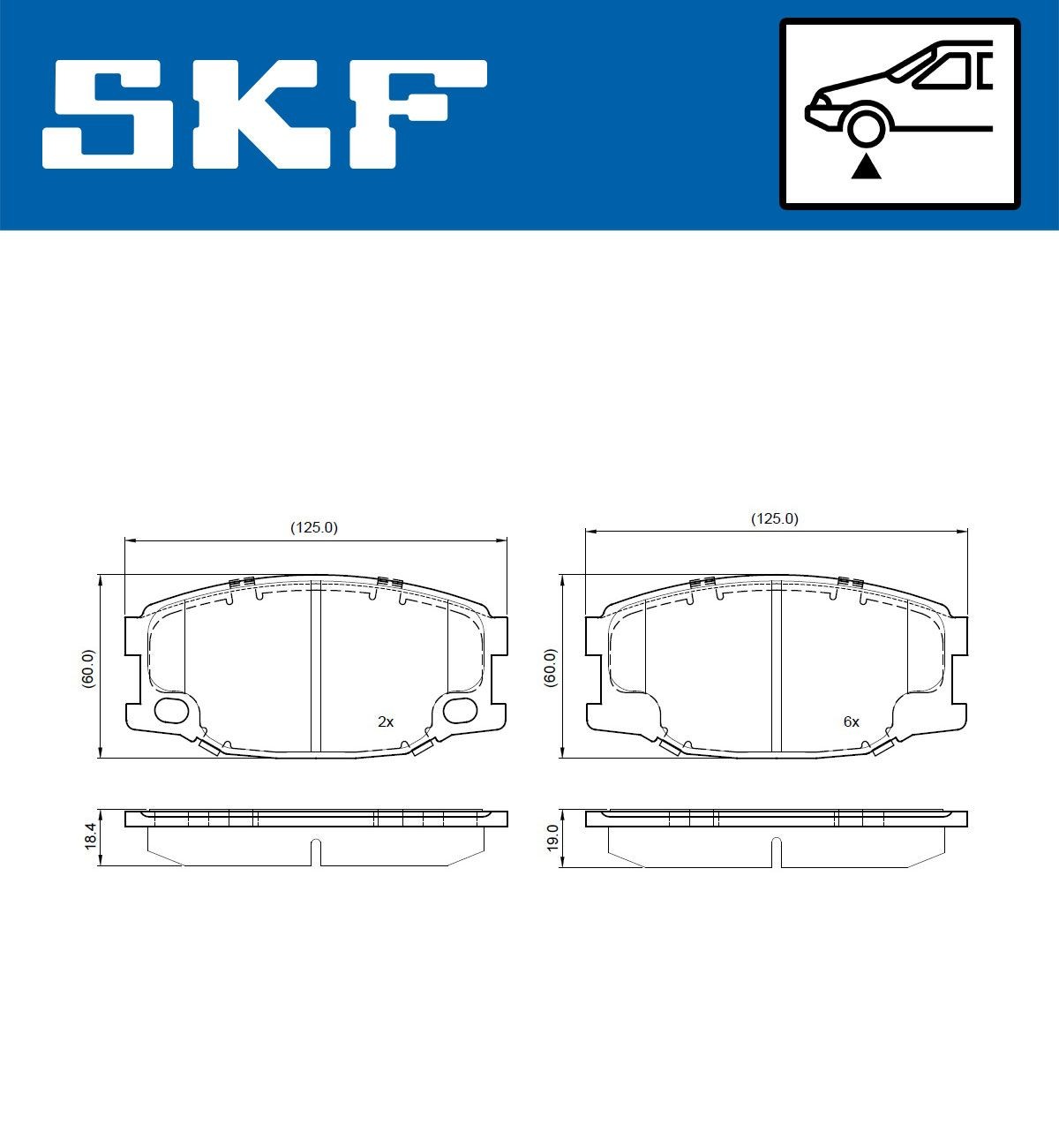 SKF Bremsbeläge VKBP 80652