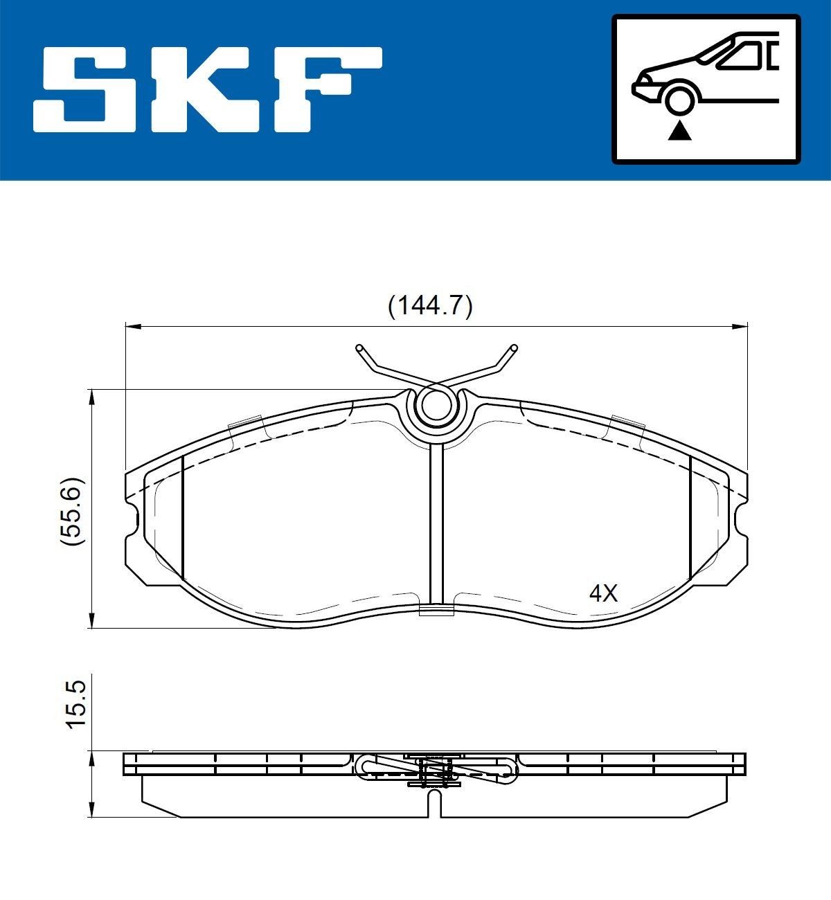 SKF Brake pad kit VKBP 80717