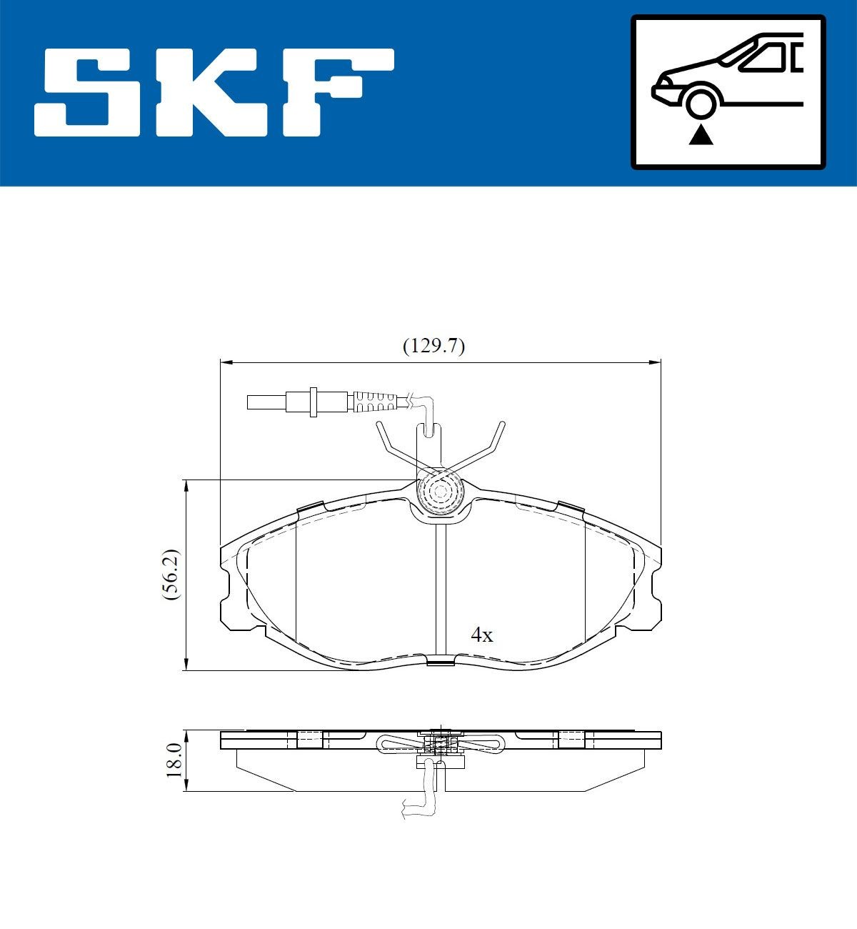 SKF Brake pad kit VKBP 80771 E