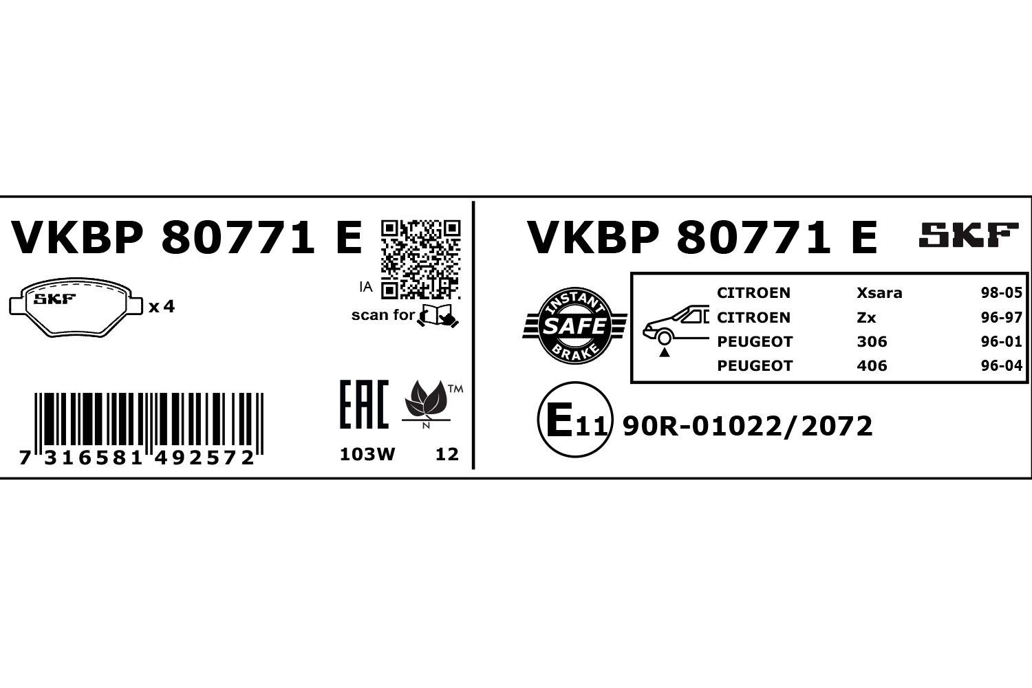 VKBP80771E Disc brake pads SKF VKBP 80771 E review and test