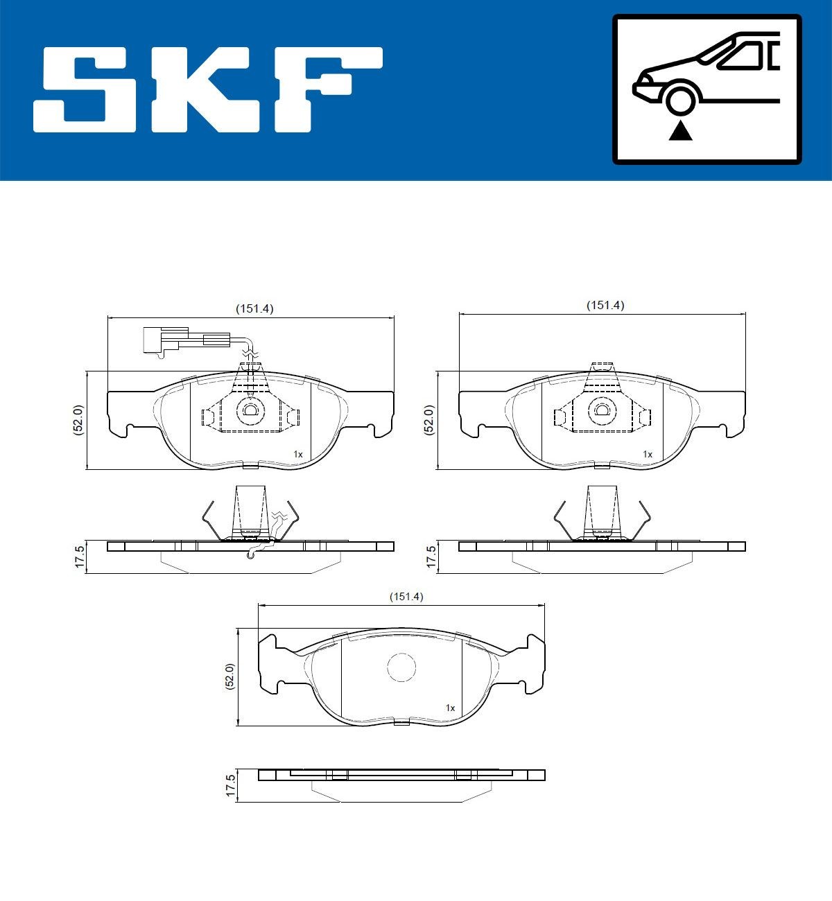SKF Brake pad kit VKBP 80776 E