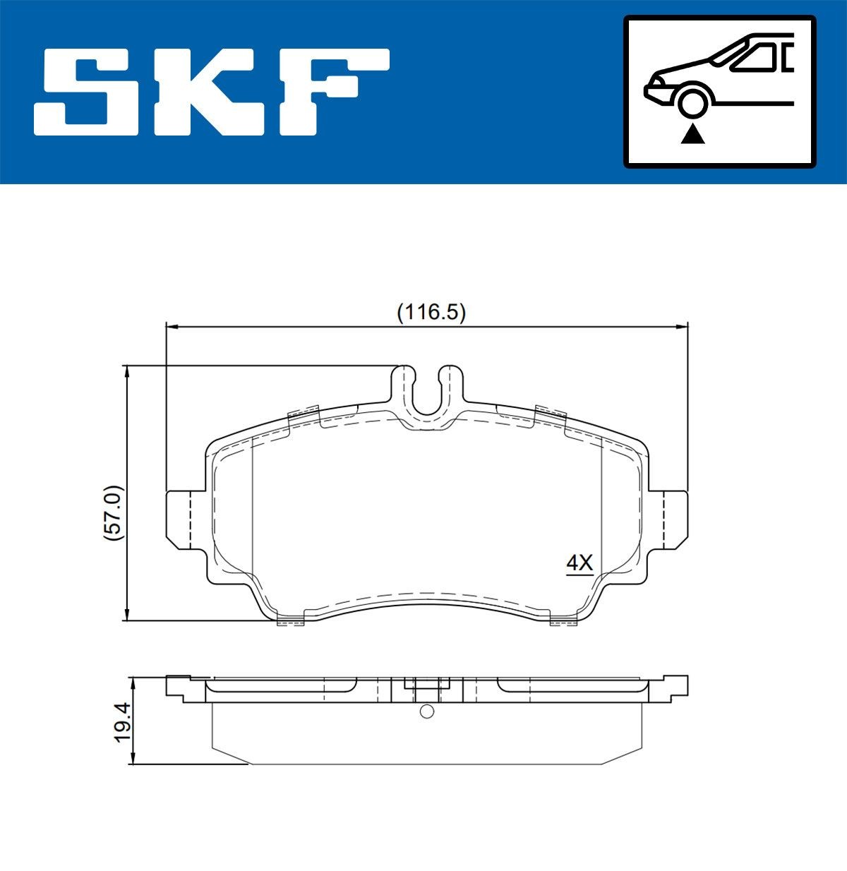 SKF Bremsbeläge VKBP 80914