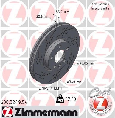 Great value for money - ZIMMERMANN Brake disc 600.3249.54