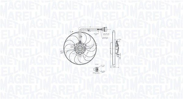 Volkswagen GOLF Cooling fan 20843405 MAGNETI MARELLI 069422847010 online buy