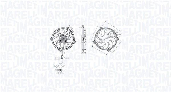 Original 069422855010 MAGNETI MARELLI Cooling fan assembly JEEP