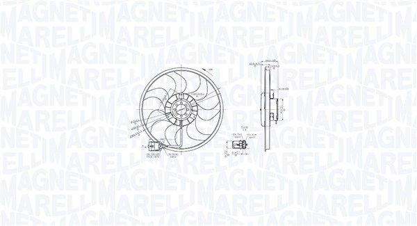 Original MAGNETI MARELLI MTC864AX Cooling fan assembly 069422864010 for OPEL CORSA