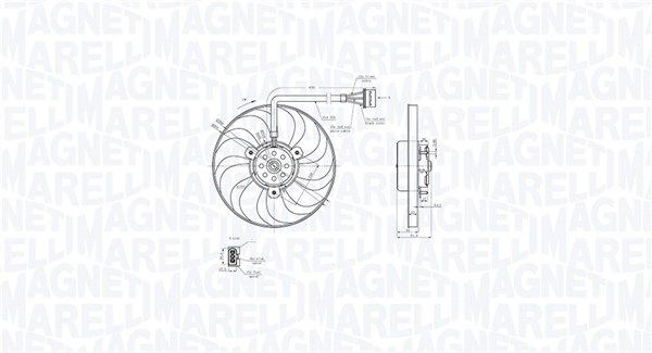 Volkswagen TOURAN Radiator cooling fan 20843432 MAGNETI MARELLI 069422876010 online buy