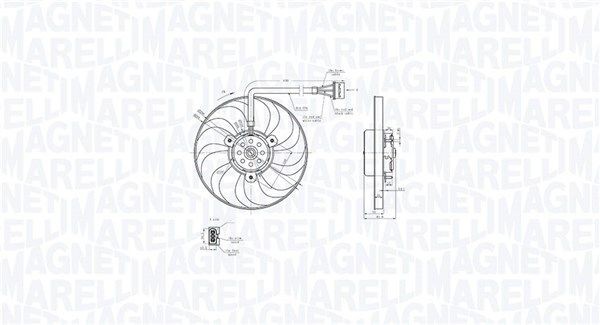 Volkswagen PASSAT Air conditioner fan 20843439 MAGNETI MARELLI 069422883010 online buy