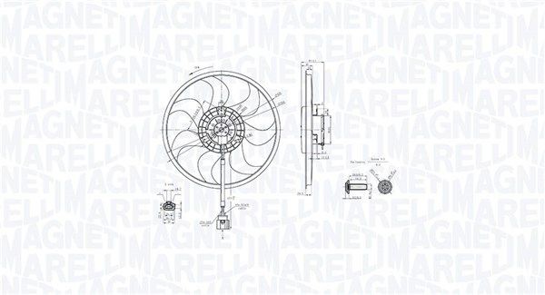 original VW T5 Platform Cooling fan MAGNETI MARELLI 069422889010