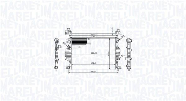 BM2158 MAGNETI MARELLI 350213215800 Engine radiator DG93 8005 CC