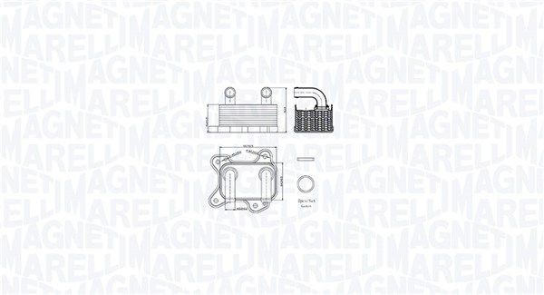 MAGNETI MARELLI Oil cooler Opel Astra g f48 new 350300002000