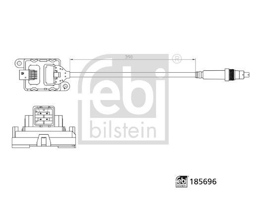 FEBI BILSTEIN 185696 NOx-Sensor, Harnstoffeinspritzung für MERCEDES-BENZ ATEGO 3 LKW in Original Qualität