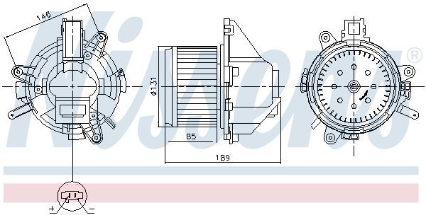 87608 NISSENS Heater blower motor FIAT without integrated regulator