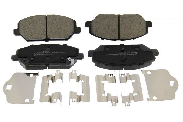MAPCO Front Axle, with acoustic wear warning, with anti-squeak plate, with accessories Height: 59,5mm, Width: 148,8mm, Thickness: 19,6mm Brake pads 6006HPS buy