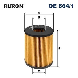 FILTRON Filter Insert Inner Diameter 2: 37, 36,5mm, Ø: 83mm, Height: 108,5mm Oil filters OE 664/1 buy