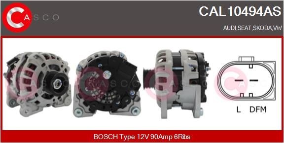 CAL10494AS CASCO Generator SKODA 12V, 90A, M8, CPA0155