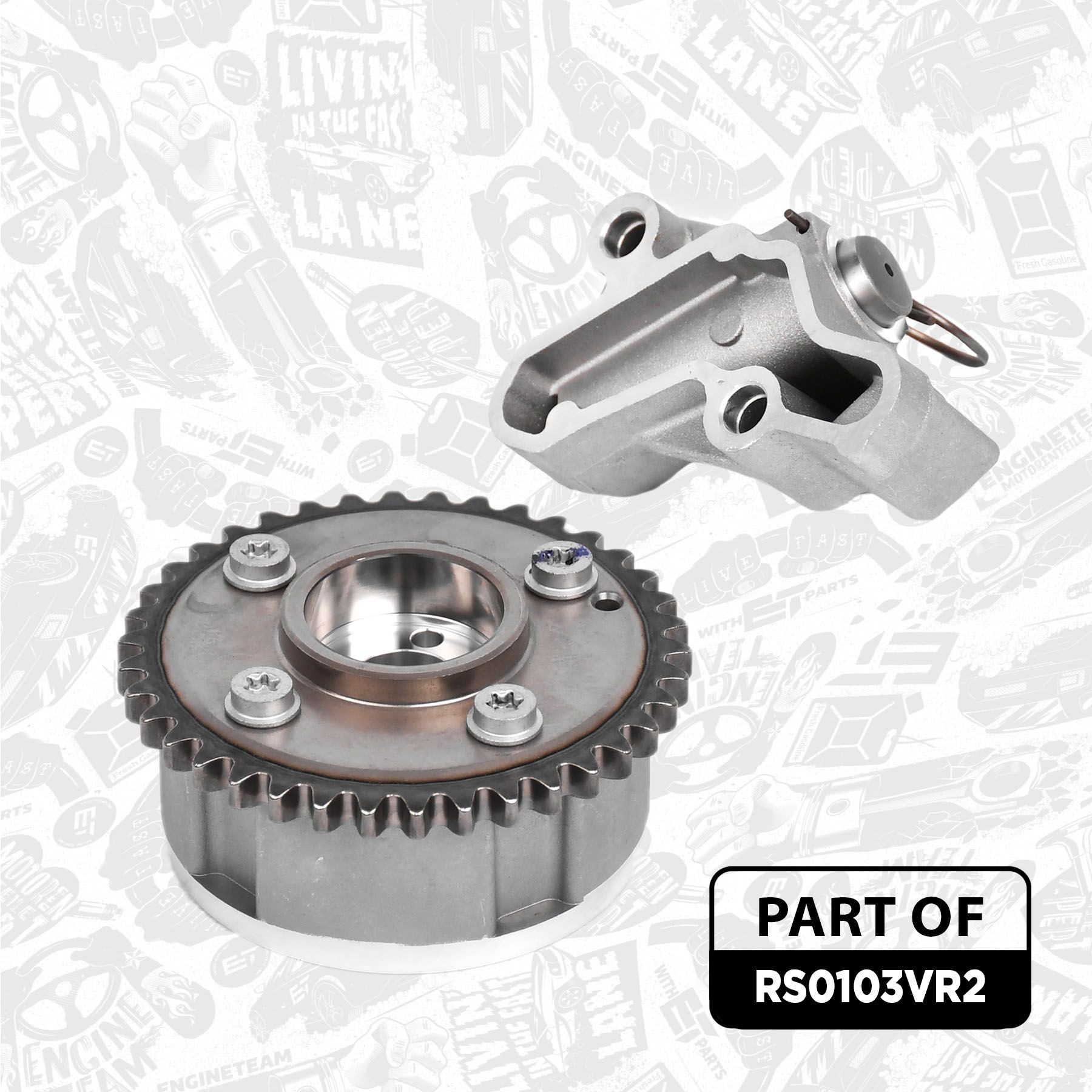 RS0103VR2 Timing chain kit RS0103VR2 ET ENGINETEAM with crankshaft seal, with gaskets/seals, Silent Chain, Closed chain