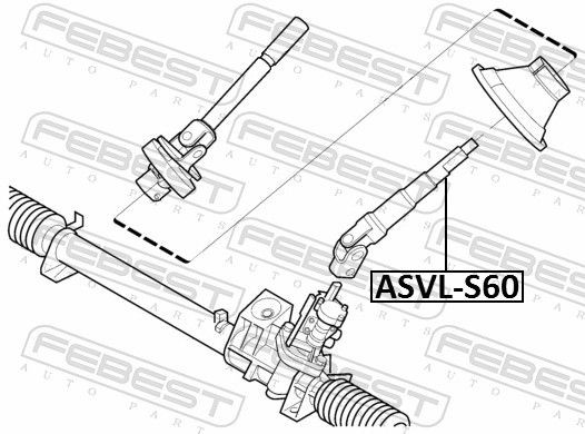 FEBEST Steering Shaft ASVL-S60