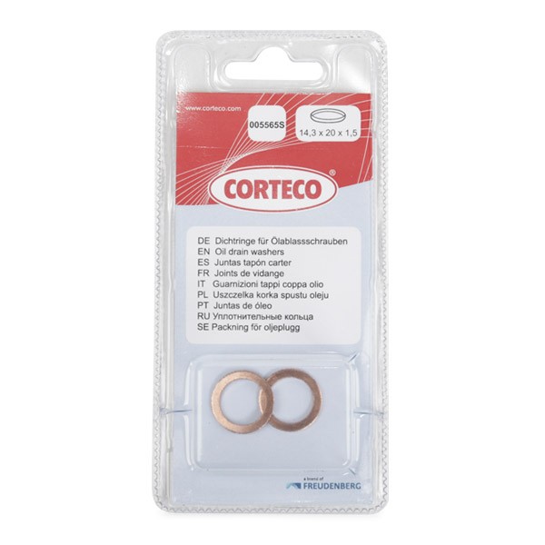 CORTECO 005565S Seal, oil drain plug Copper