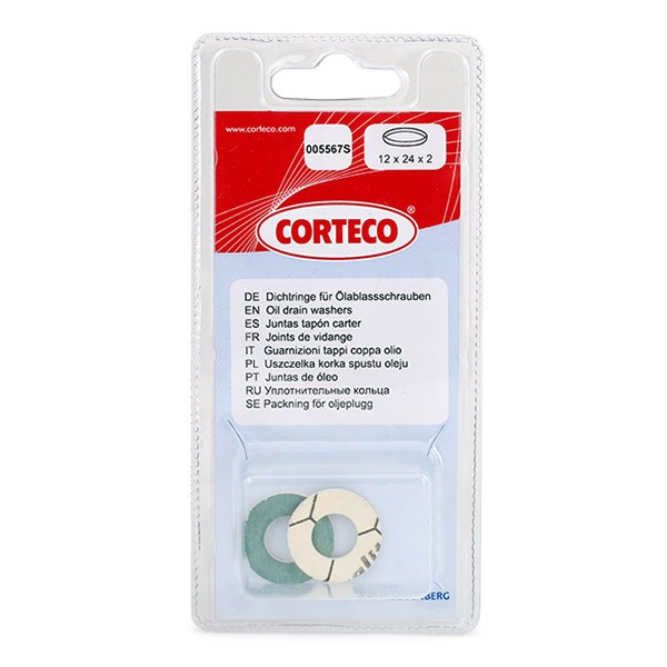CORTECO 005567S LEXUS Drain plug gasket in original quality