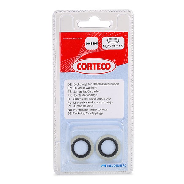 CORTECO 006339S Seal, oil drain plug Elastomer