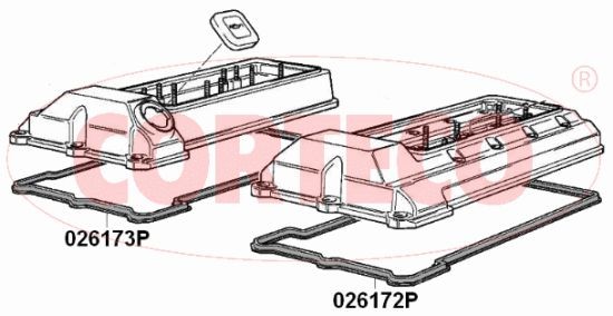 Great value for money - CORTECO Rocker cover gasket 026173P