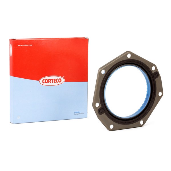 CORTECO 12016920B Crankshaft seal with flange, with mounting sleeves, transmission sided, FPM (fluoride rubber)