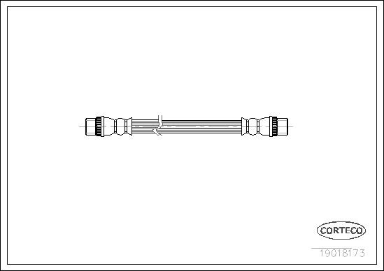 Original CORTECO Flexible brake hose 19018173 for RENAULT TWINGO