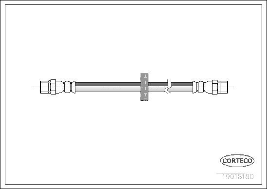 Original CORTECO Flexible brake pipe 19018180 for VW SANTANA