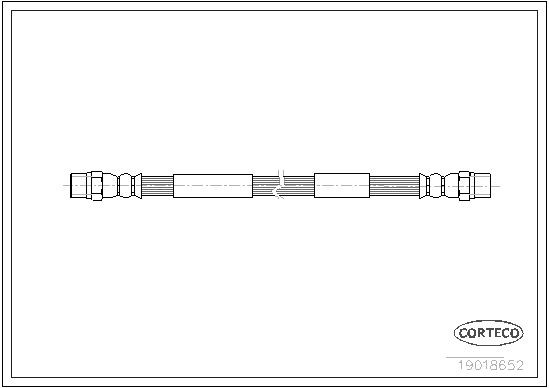 Volkswagen EOS Flexible brake pipe 2095114 CORTECO 19018652 online buy