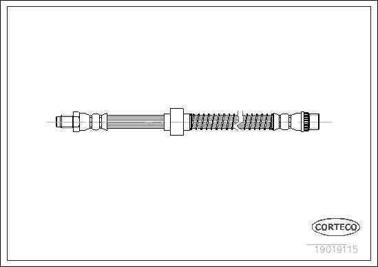 Original CORTECO Flexible brake hose 19019115 for PEUGEOT 1007