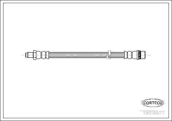 CORTECO 19019977 Brake hose Front Axle, 220 mm