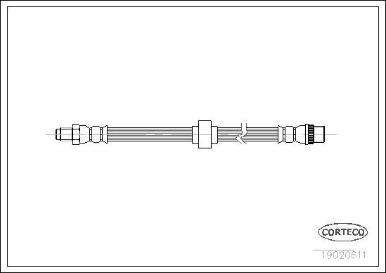 Tubo flessibile del freno CORTECO 19020611